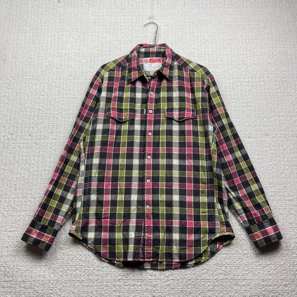 Robert Graham Men's Size L Pink / Green The Freshly Laundered Button Up Shirt - Picture 1 of 13